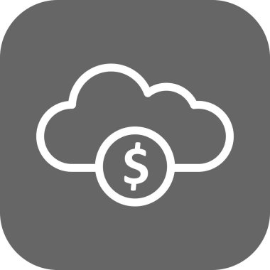 vektör Bulut para simgesi 