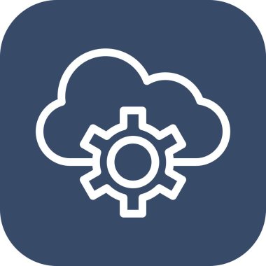 vektör bulut ayarı simgesi 