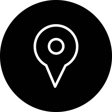 Vektör konumu simge illüstrasyonu