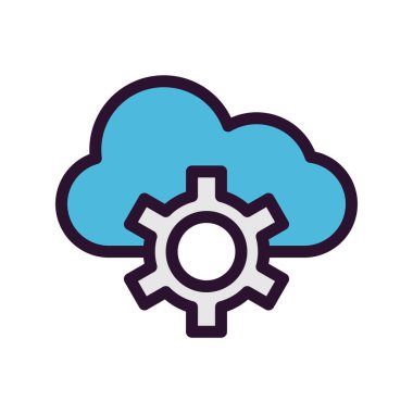 vektör bulut ayarı simgesi 