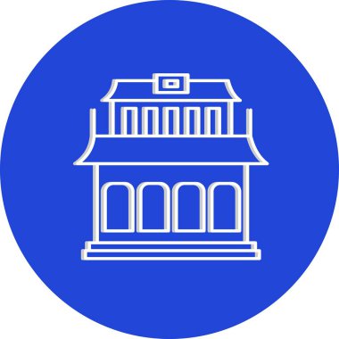 vektör Çin Tapınağı simgesi 