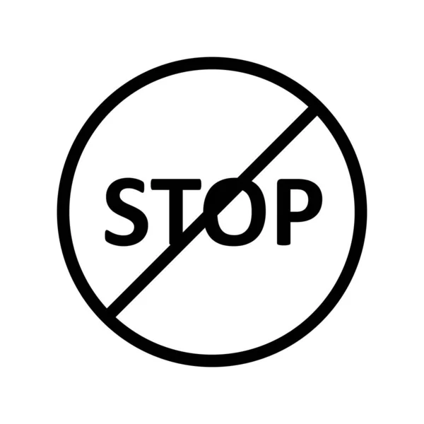 Vector Stop Pictogram Illustratie — Stockvector