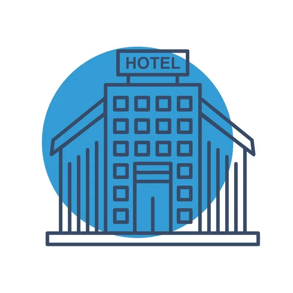 Vektor Hotel Ikon Symbol — Stock vektor