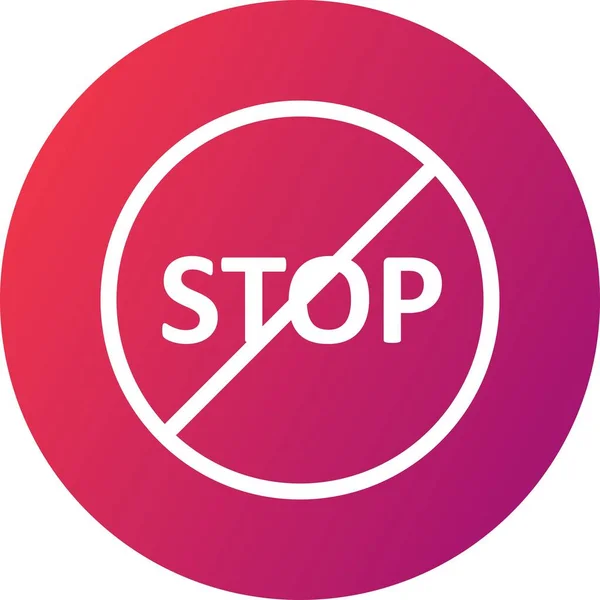 Vector Stop Icon Illustration — Stock Vector