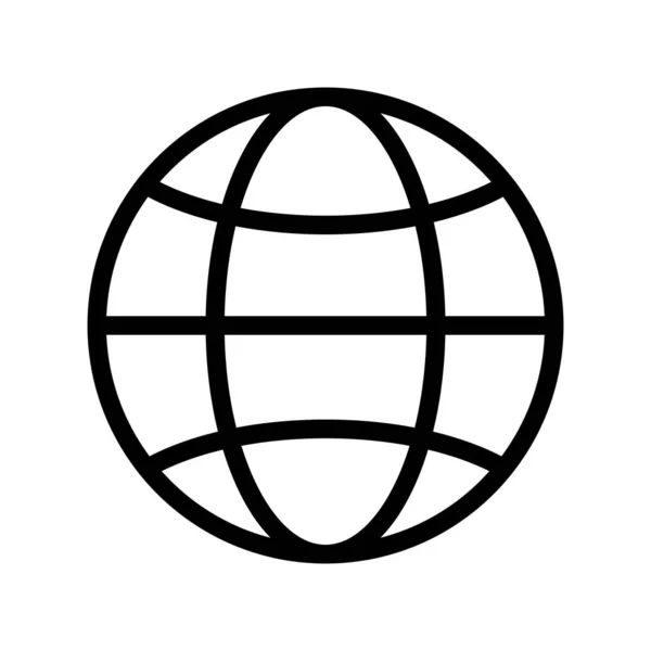 Wektor Ilustracja Globalnej Ikony — Wektor stockowy