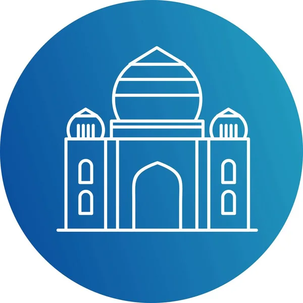 Vecteur Taj Mahal Icône Symbole — Image vectorielle