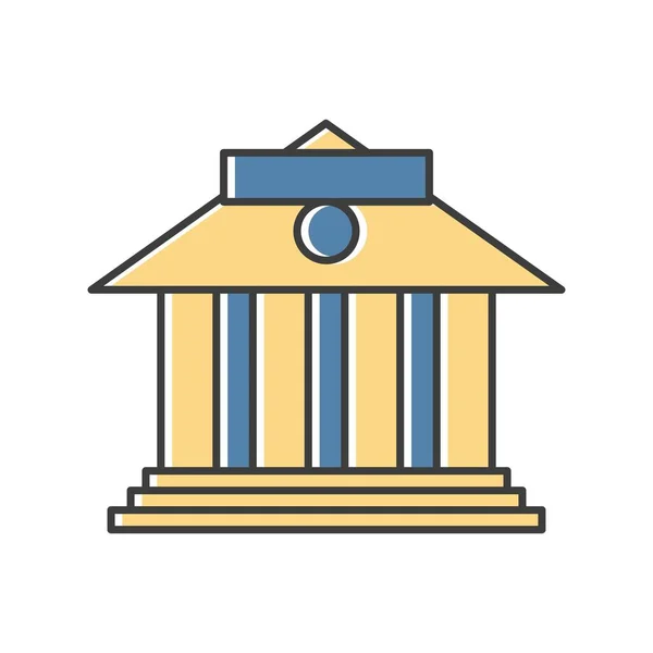 Vektor Bank Ikon Szimbólum — Stock Vector