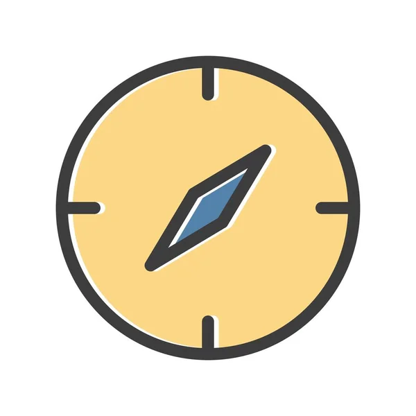 Vector Compass Icon Symbol — Stock Vector
