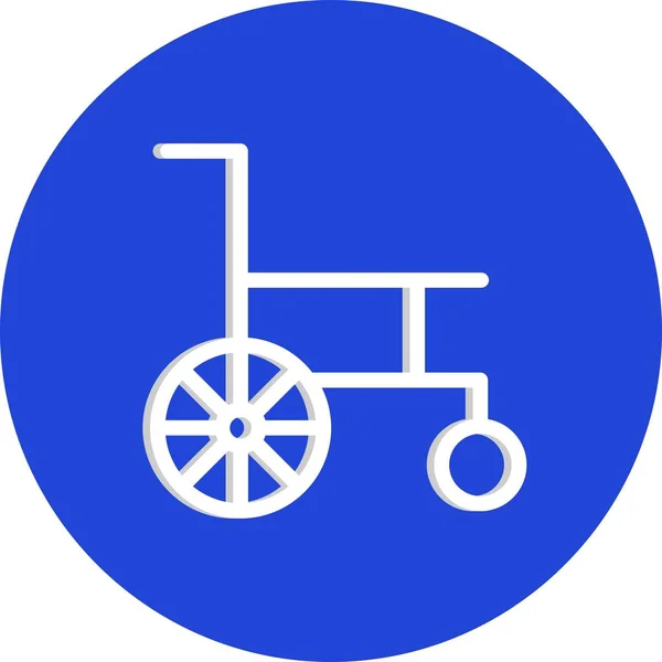 Vetor Ícone Cadeira Rodas Símbolo —  Vetores de Stock