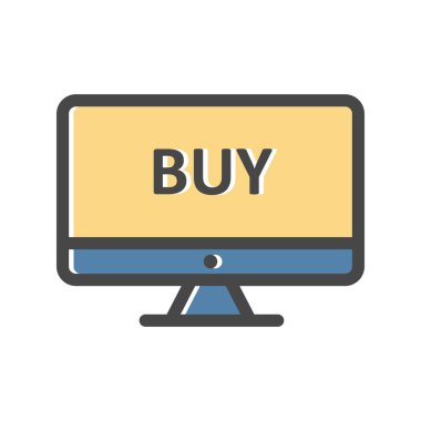  vektör çevrimiçi alışveriş simgesi 