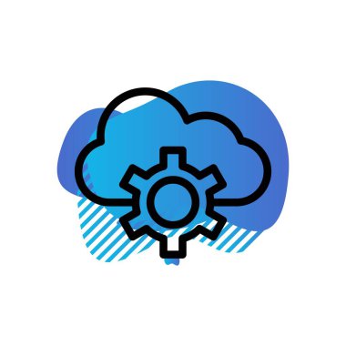 vektör bulut ayarı simgesi 