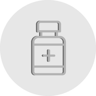 vektör Tıbbi şişe simgesi