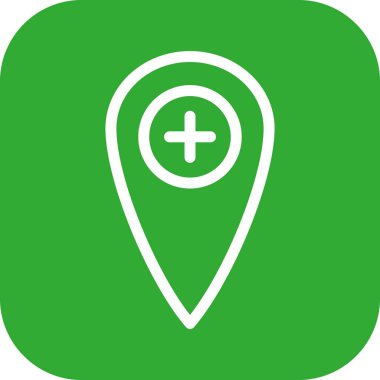  Vektör hastanesi konumu simgesi 