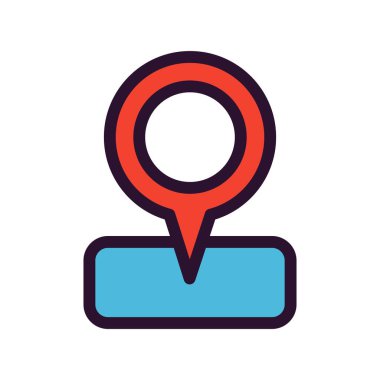 Vektör konumu simge illüstrasyonu