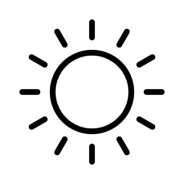 Vektör güneş simgesi illüstrasyonu