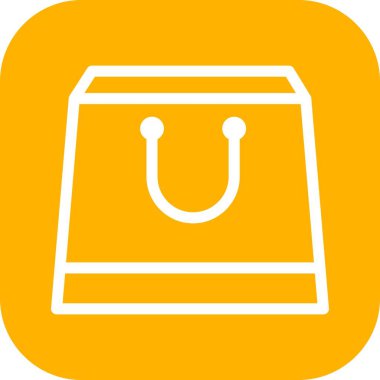 Vektör alışveriş torbası simgesi 