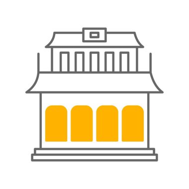 vektör Çin Tapınağı simgesi 