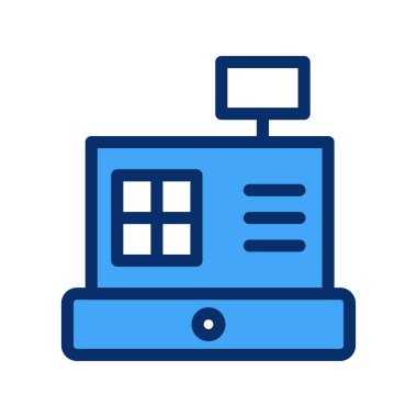  vektör Cashbox simgesi çizimi