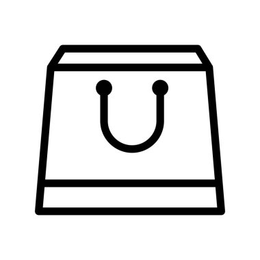 Vektör alışveriş torbası simgesi 