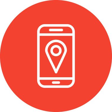 Vektör mobil harita simgesi 