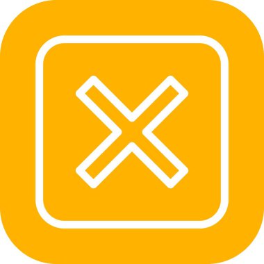 vektör İptal Edilen Simge Çizimi