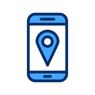 Vektör mobil harita simgesi 