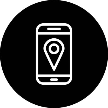 Vektör mobil harita simgesi 