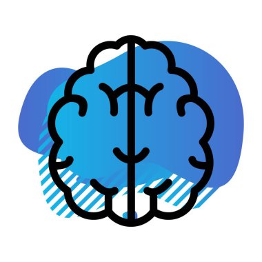  vektör Beyin simgesi sembolü