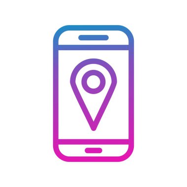 Vektör mobil harita simgesi 