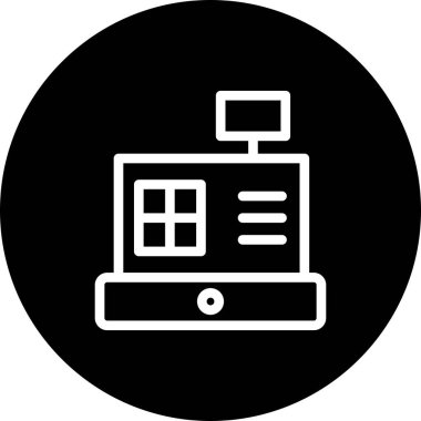  vektör Cashbox simgesi çizimi