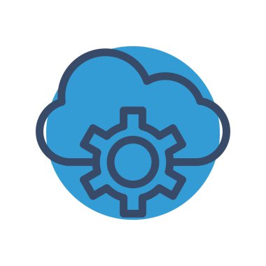 vektör bulut ayarı simgesi 