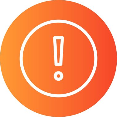 Vektör ünlem simgesi illüstrasyonu