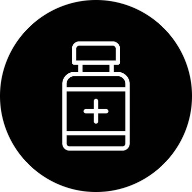 vektör Tıbbi şişe simgesi