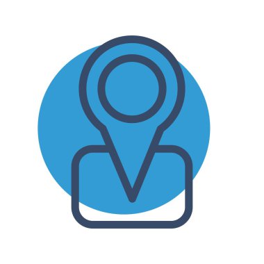 Vektör konumu simge illüstrasyonu