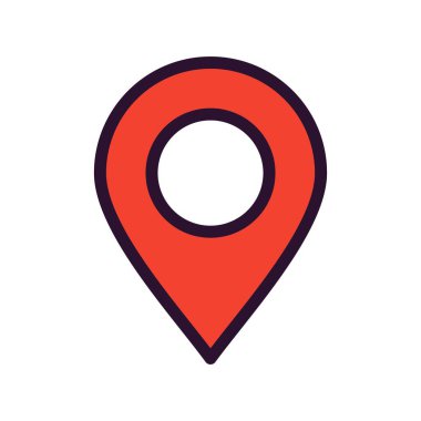 Vektör konumu simge illüstrasyonu