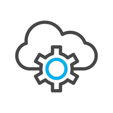 vektör bulut ayarı simgesi 