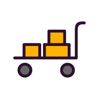 vektör Trolley simgesi