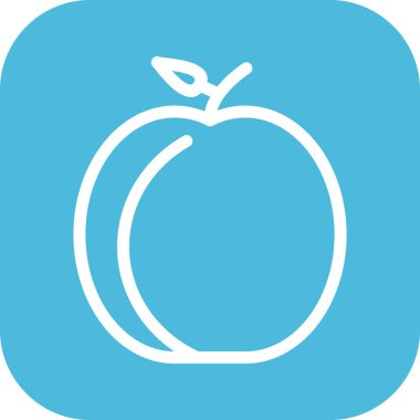 vektör şeftali simgesi