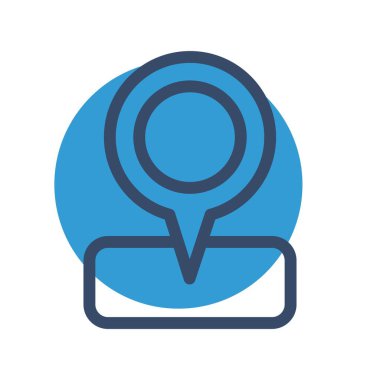 Vektör konumu simge illüstrasyonu