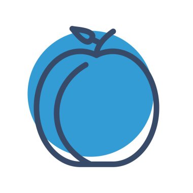 vektör şeftali simgesi