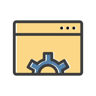 vektör Tarayıcı ayarı simgesi 