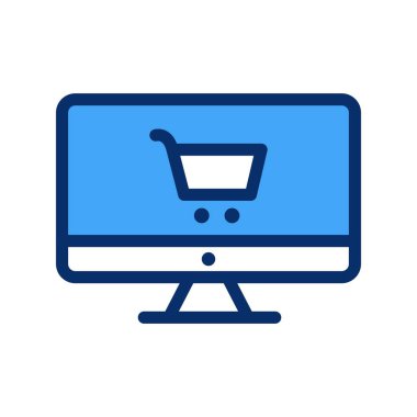 vektör çevrimiçi alışveriş simgesi 