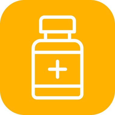 vektör Tıbbi şişe simgesi