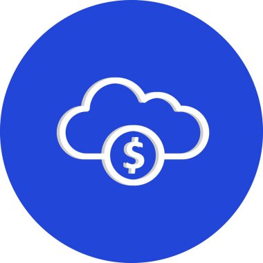 vektör Bulut para simgesi 