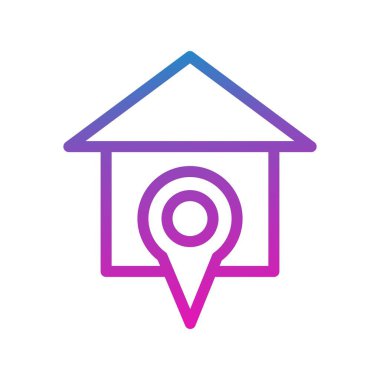 Vektör Ev konumu simgesi 