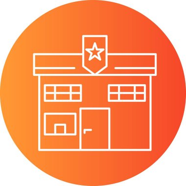 vektör polis karakolu simgesi 