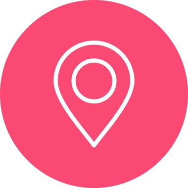 Vektör konumu simge illüstrasyonu