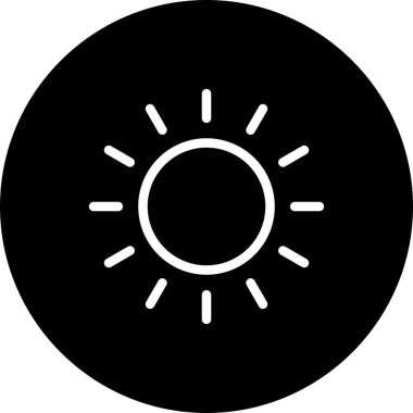 Vektör güneş simgesi illüstrasyonu