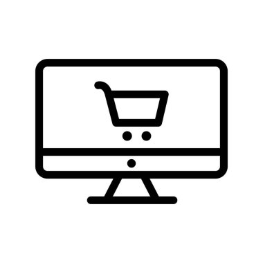 vektör çevrimiçi alışveriş simgesi 