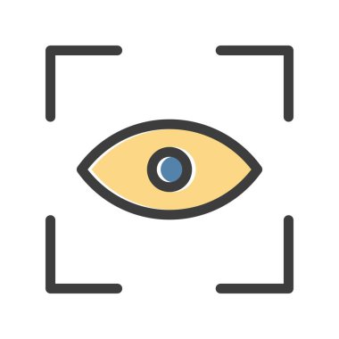 Vektör Göz Tarama simgesi 